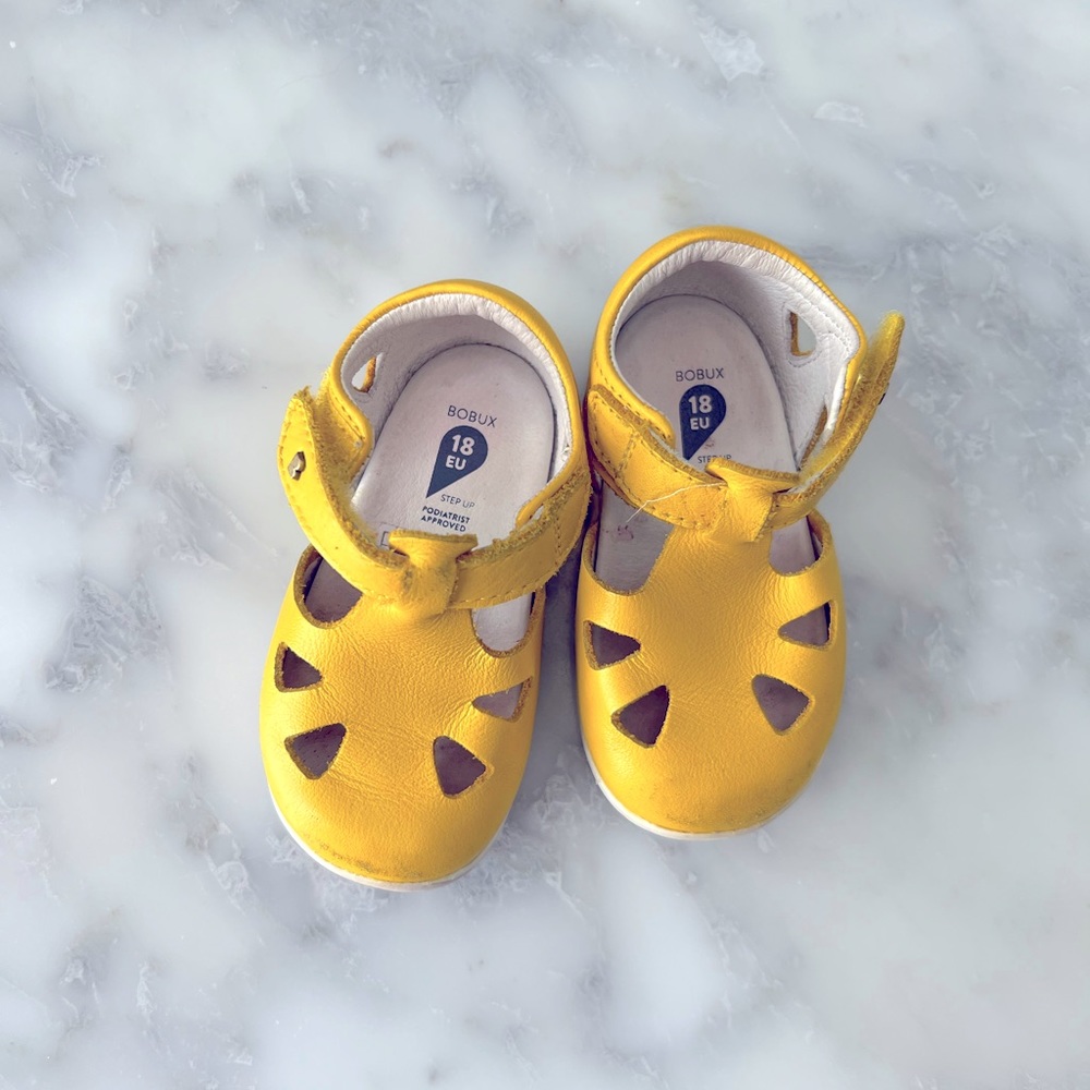 Yellow Bobux Sandals - Zap Step Up